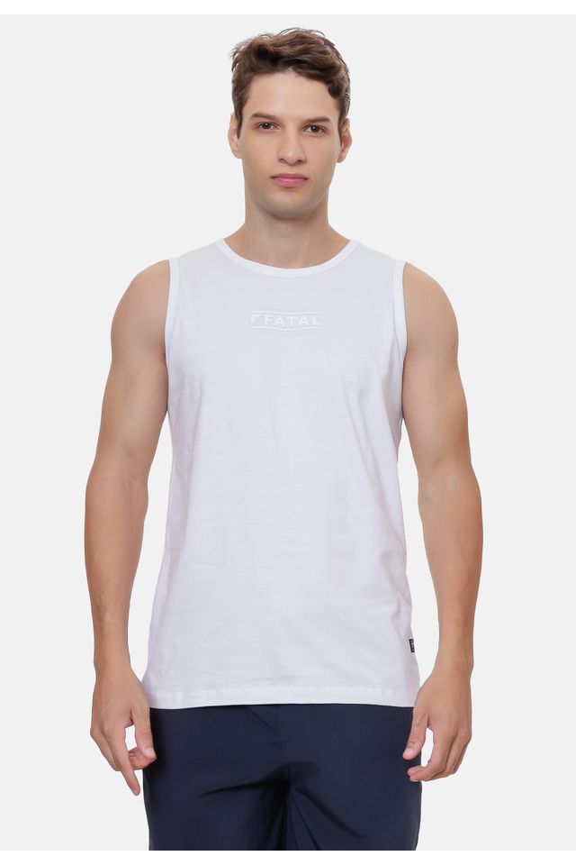 Regata-Fatal-Estampada-Branca Regata-Fatal-Estampada-Branca