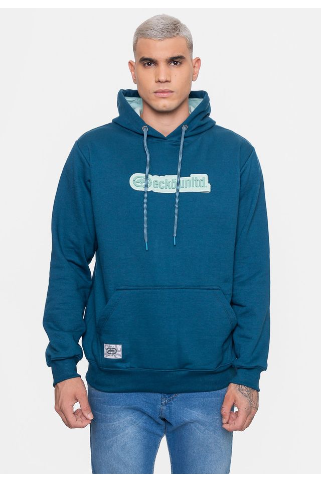 Moletom-Ecko-Canguru-Masculino-Fashion-Basic-Rubber-Verde-Tempestade