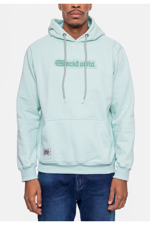 Moletom-Ecko-Canguru-Masculino-Fashion-Basic-Rubber-Verde-Agua
