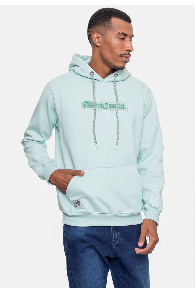 Moletom-Ecko-Canguru-Masculino-Fashion-Basic-Rubber-Verde-Agua