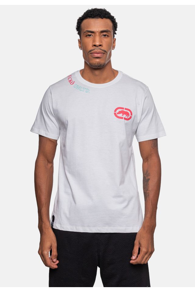 Camiseta-Ecko-Estampada-Branca