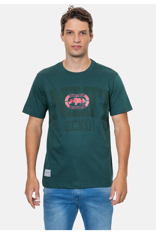 Camiseta-Ecko-Estampada-Verde