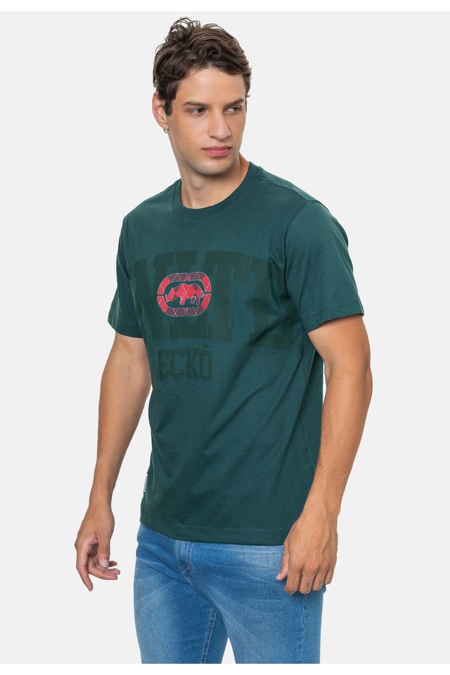 Camiseta-Ecko-Estampada-Verde