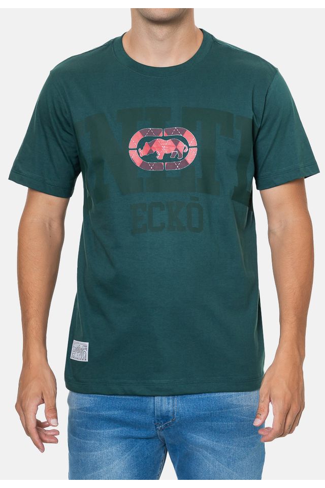 Camiseta-Ecko-Estampada-Verde