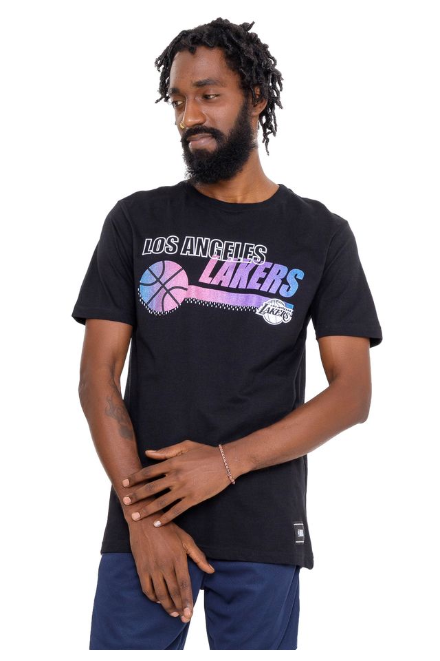 Camiseta-NBA-Energy-On-Court-Los-Angeles-Lakers-Preta