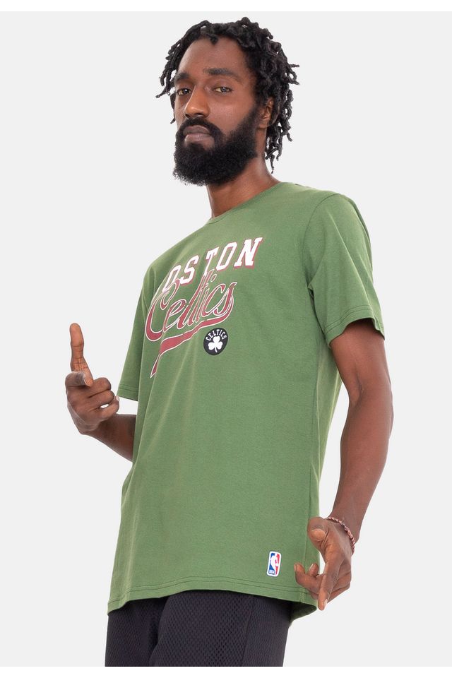 Camiseta-NBA-College-Logo-Boston-Celtics-Verde-Militar
