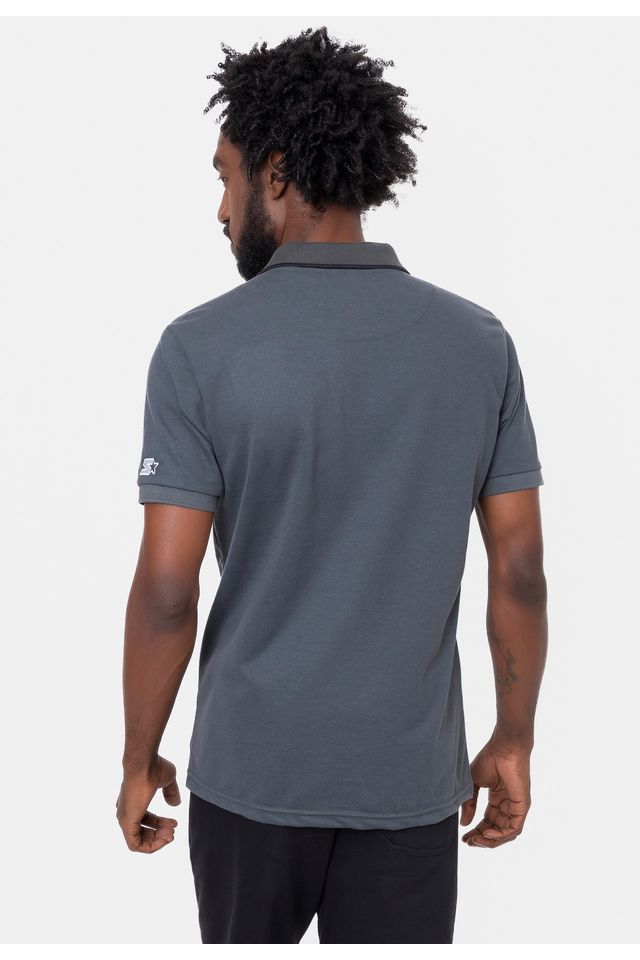 Camisa-Polo-Starter-Piquet-Cinza-Grafite