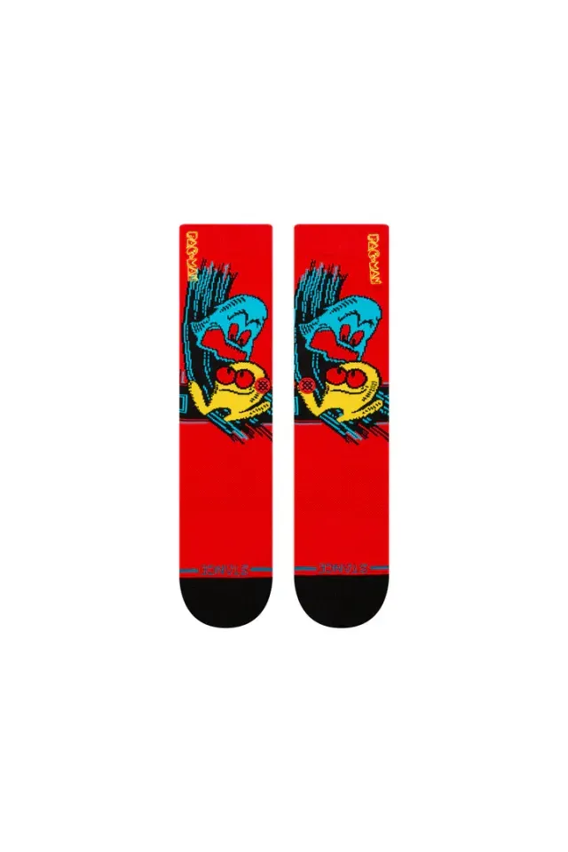 Meia-Stance-Collab-PacMan-Waka-Waka-Waka-Vermelha