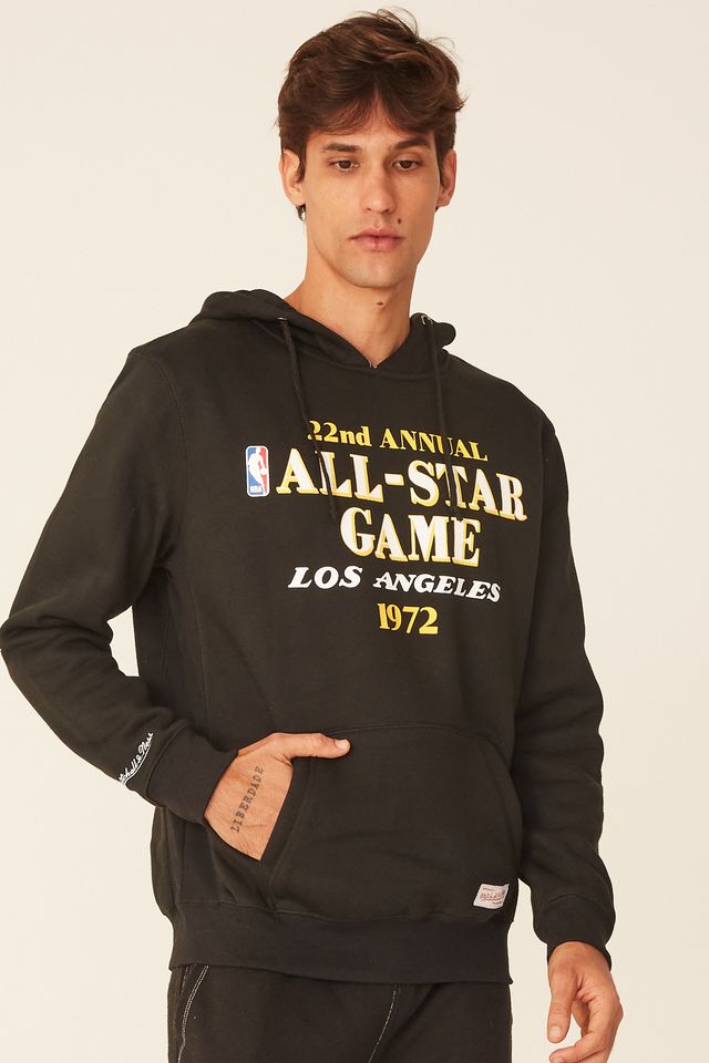 Moletom-Mitchell---Ness-Fechado-Com-Capuz-All-Star-West-Preto