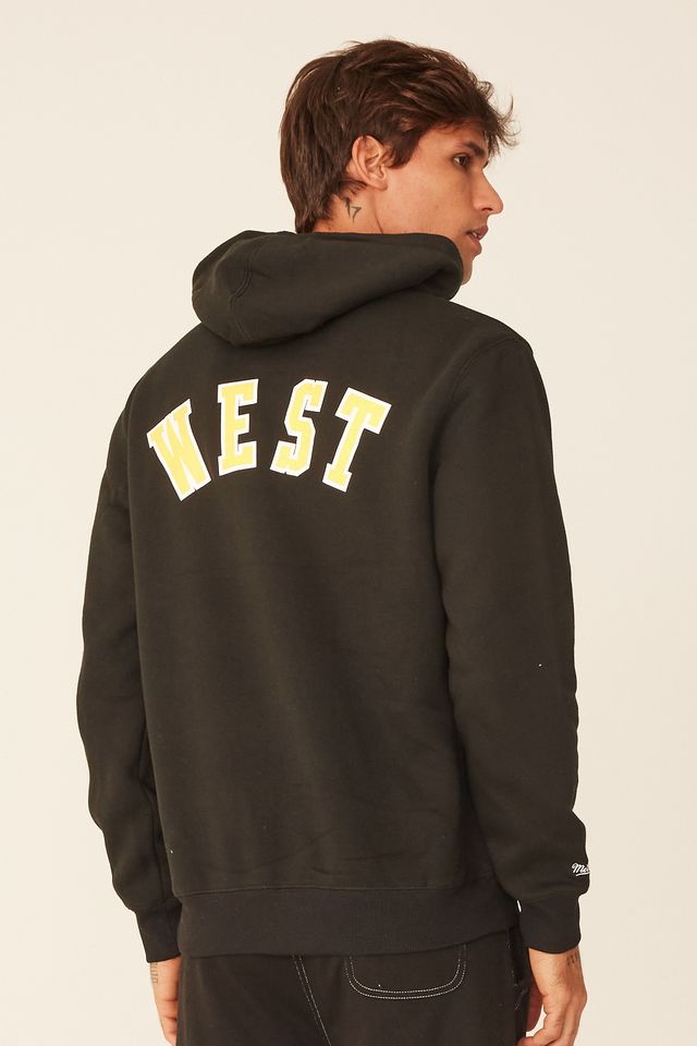 Moletom-Mitchell---Ness-Fechado-Com-Capuz-All-Star-West-Preto