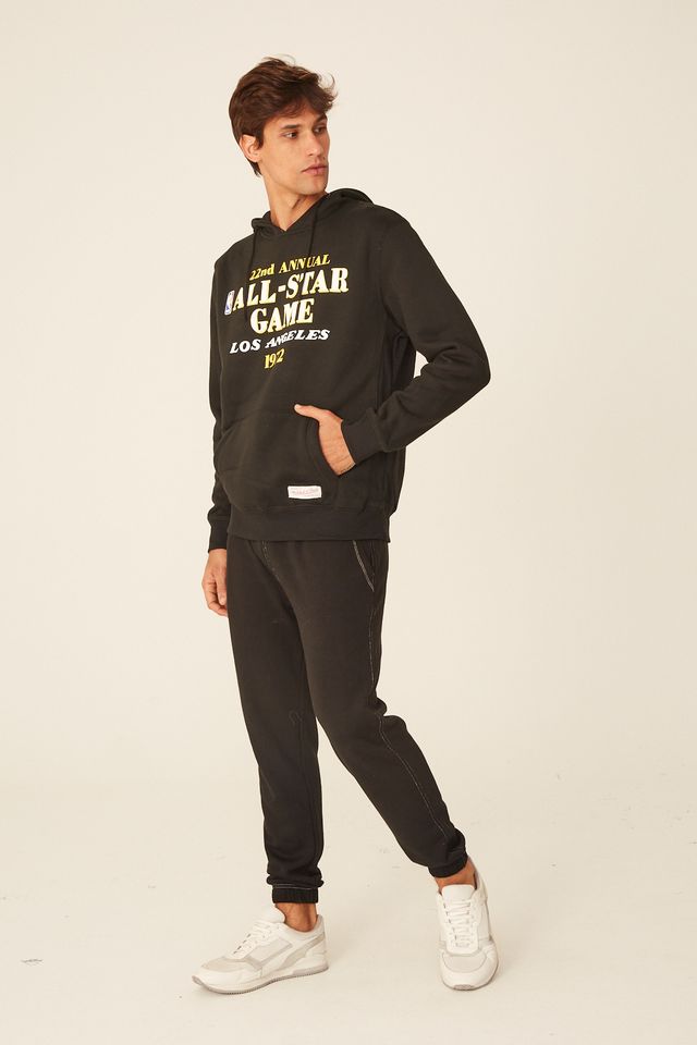 Moletom-Mitchell---Ness-Fechado-Com-Capuz-All-Star-West-Preto
