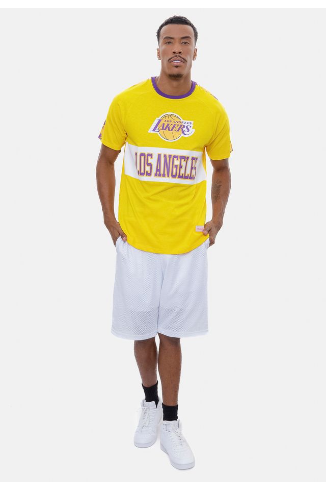 Camiseta-Mitchell---Ness-Especial-Los-Angeles-Lakers-Amarela