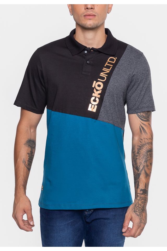 Camisa-Polo-Ecko-Especial-Azul