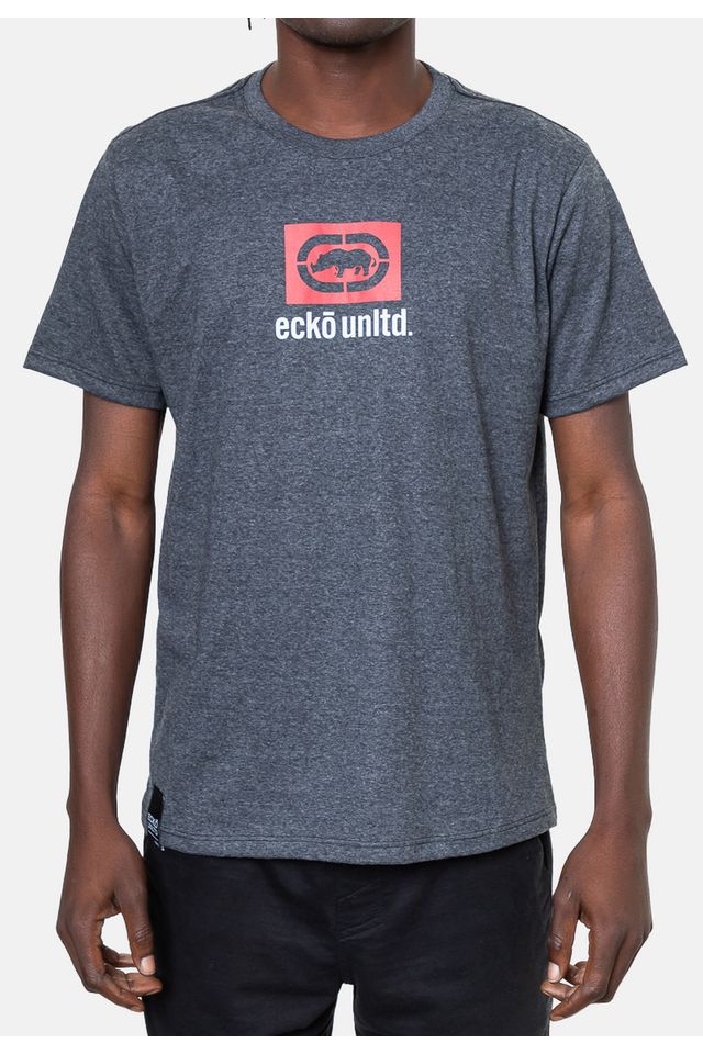 Camiseta-Ecko-Estampada-Preta-Mescla