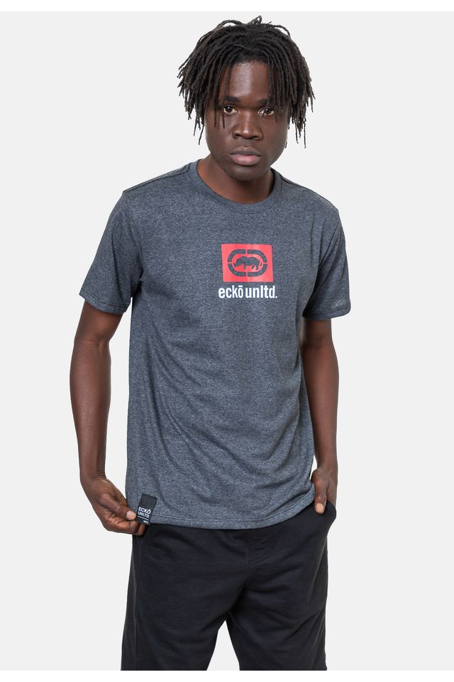 Camiseta-Ecko-Estampada-Preta-Mescla