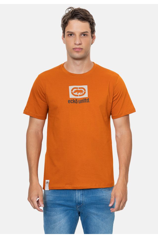 Camiseta-Ecko-Estampada-Bege