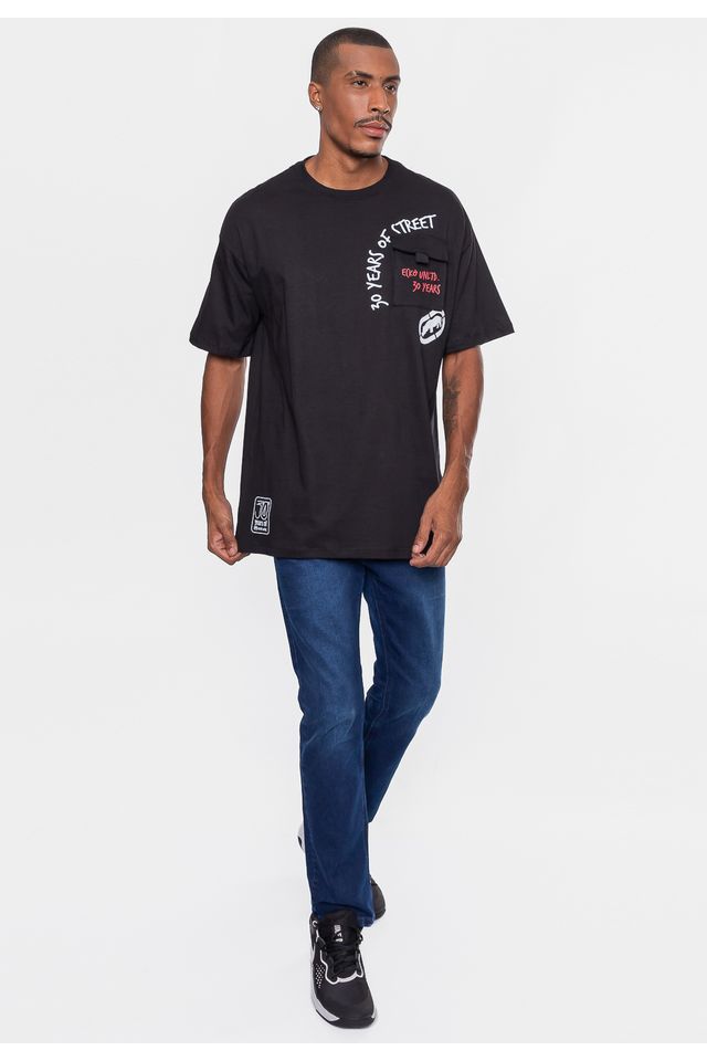 Camiseta-Ecko-Oversized-Especial-30-Anos-Preta