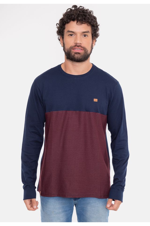Camiseta-HD-Manga-Longa-Raja-Azul-Marinho