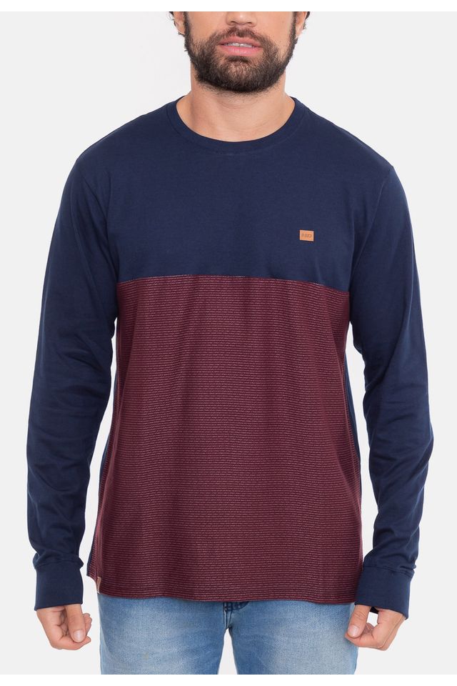 Camiseta-HD-Manga-Longa-Raja-Azul-Marinho