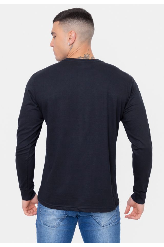 Camiseta-HD-Manga-Longa-Raja-Preta