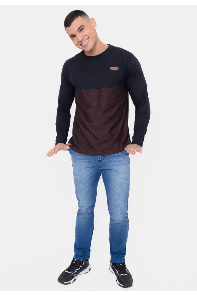 Camiseta-HD-Manga-Longa-Raja-Preta