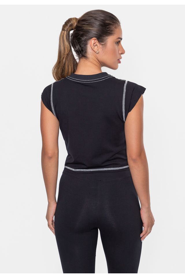 Cropped-NBA-Feminino-College-Brooklyn-Nets-Preto