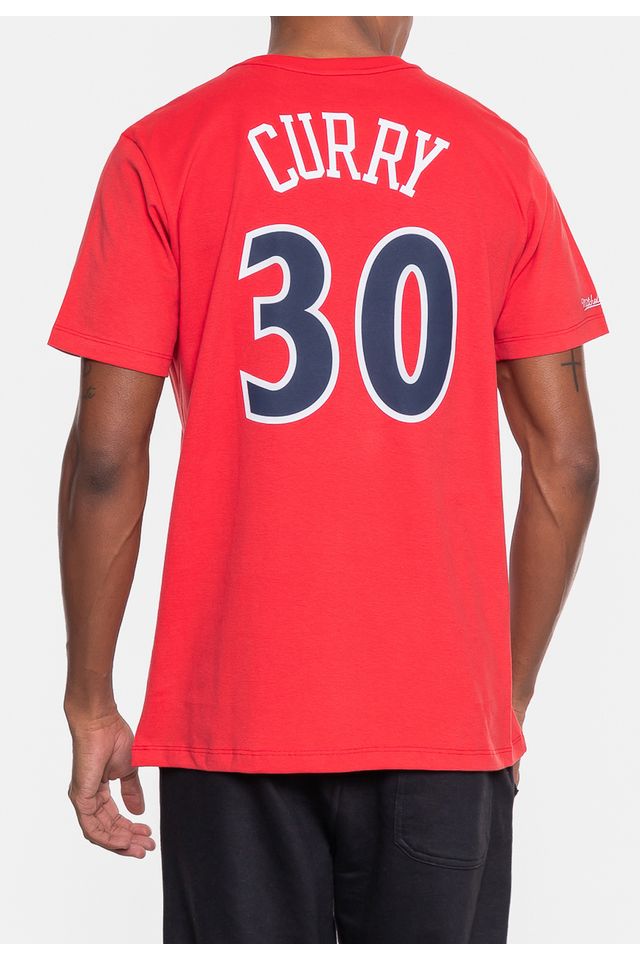 Camiseta-Mitchell---Ness-NBA-Mascuina-Golden-State-Warriors-Stephen-Curry-Coral-Hibisco