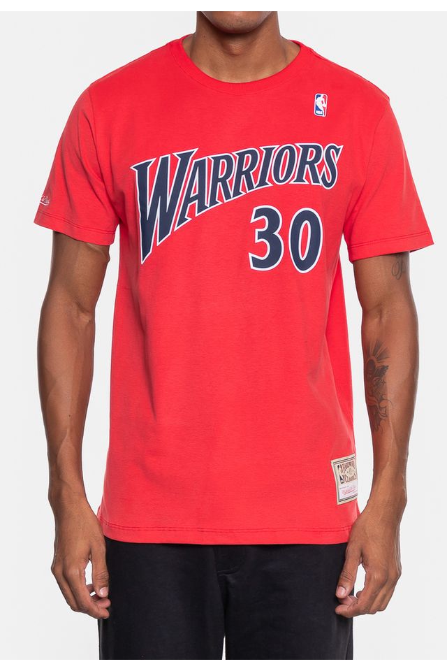 Camiseta-Mitchell---Ness-NBA-Mascuina-Golden-State-Warriors-Stephen-Curry-Coral-Hibisco