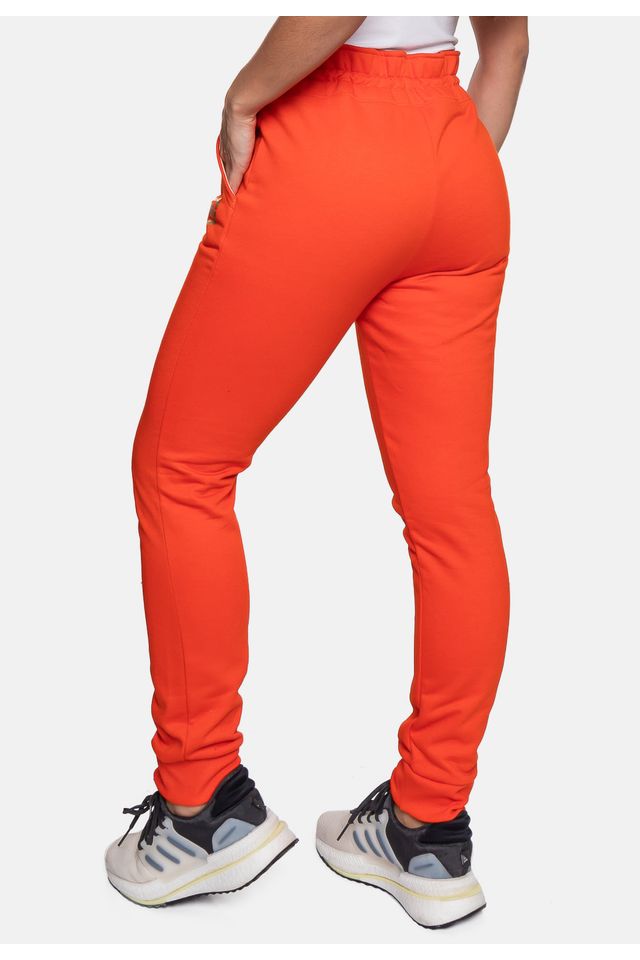 Calca-Ecko-Moletom-Feminino-Foil-Laranja