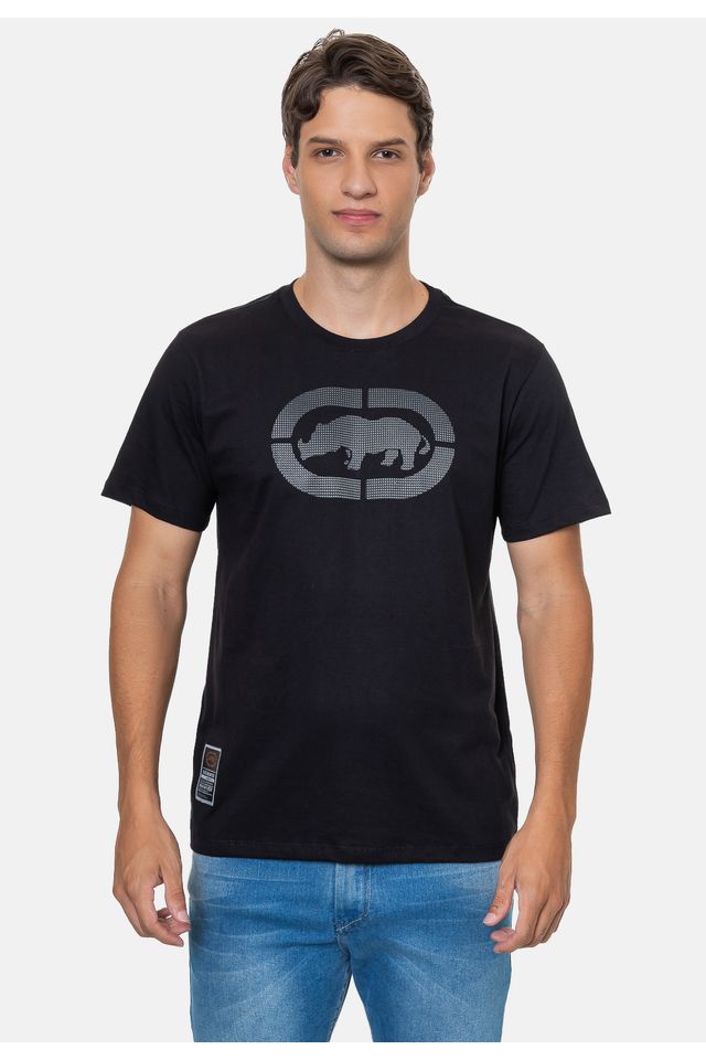 Camiseta-Ecko-Estampada-Preta