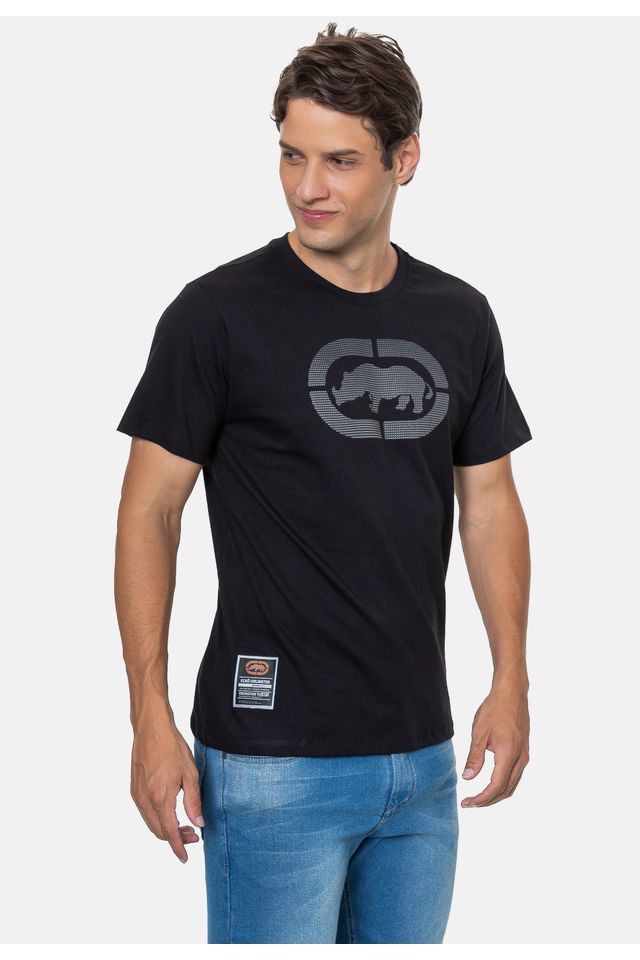 Camiseta-Ecko-Estampada-Preta