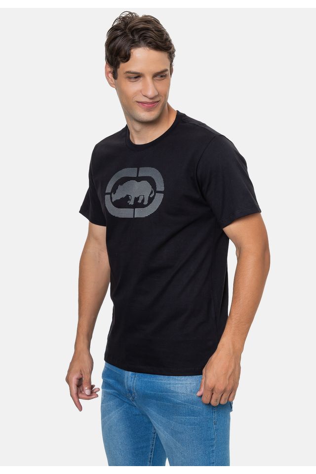 Camiseta-Ecko-Estampada-Preta