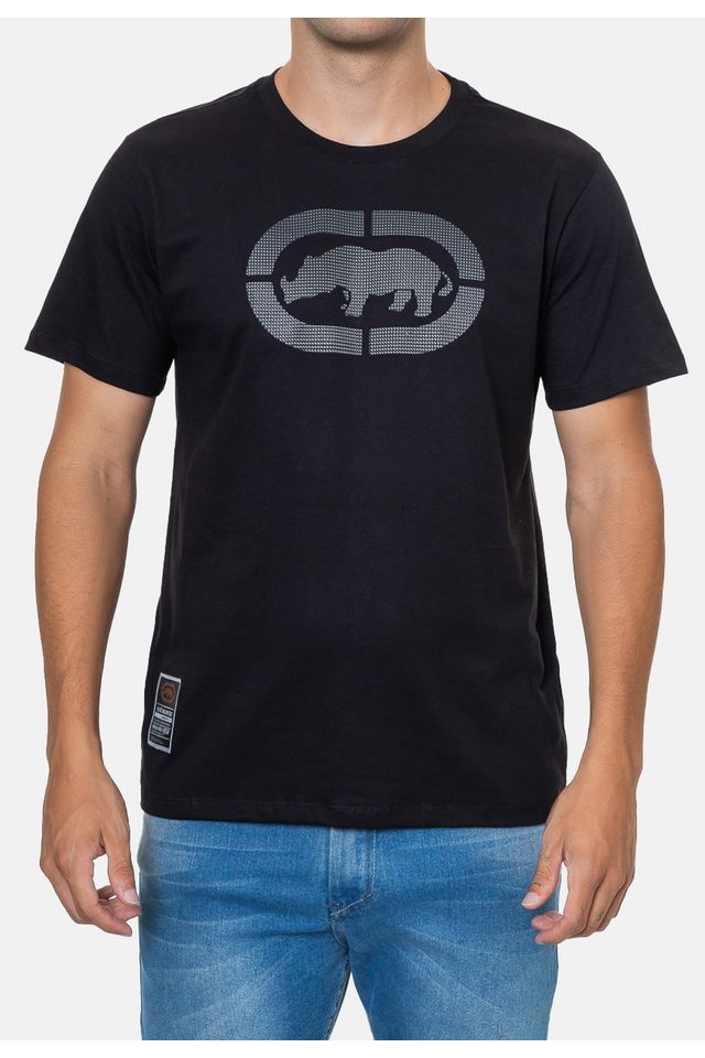 Camiseta-Ecko-Estampada-Preta