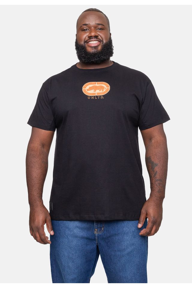 Camiseta-Ecko-Masculina-Plus-Size-Grid-Preta