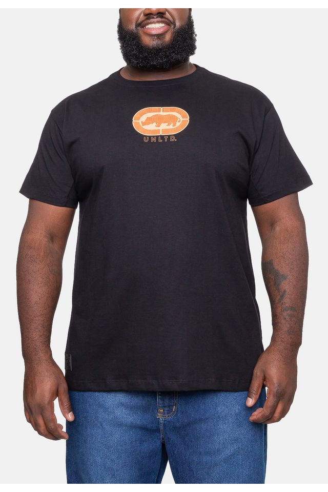Camiseta-Ecko-Masculina-Plus-Size-Grid-Preta