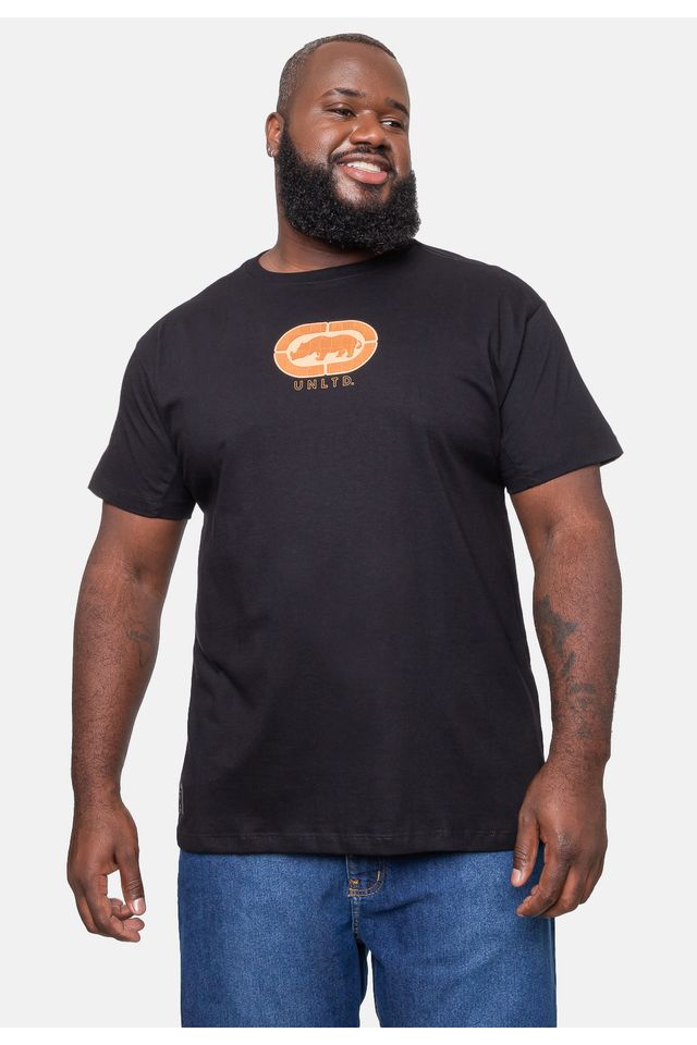 Camiseta-Ecko-Masculina-Plus-Size-Grid-Preta