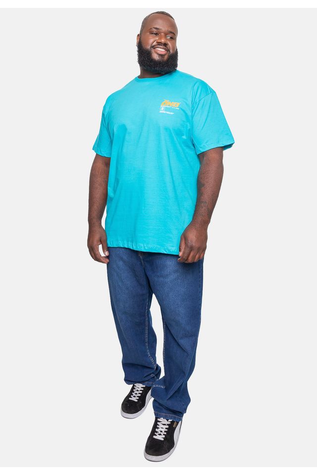 Camiseta-Onbongo-Plus-Size-Rover-Azul-Turquesa