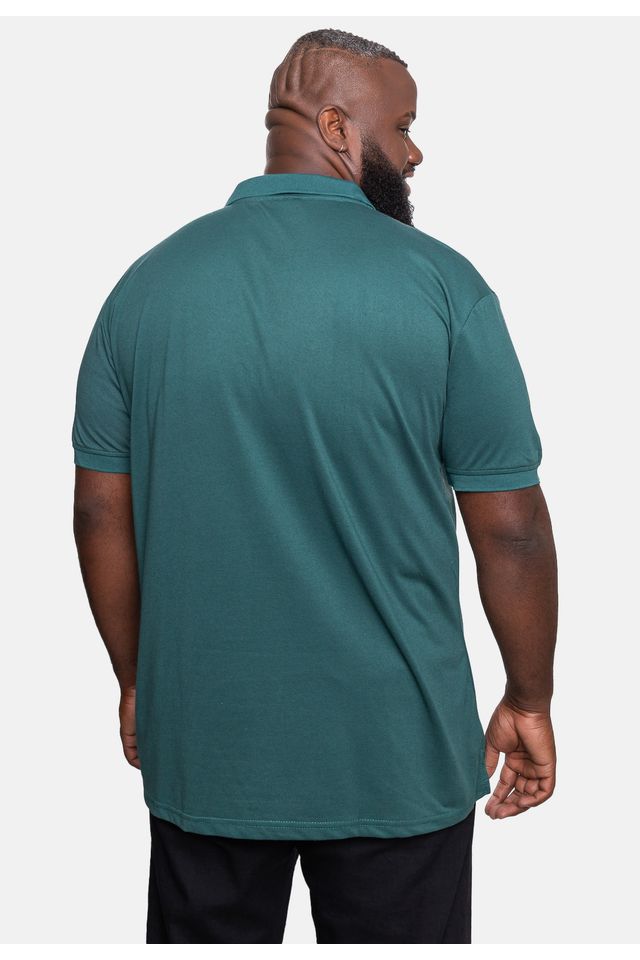 Camisa-Ecko-Polo-Piquet-Plus-Size-Masculina-Verde