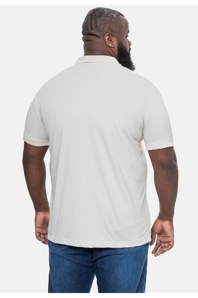Camisa-Ecko-Polo-Piquet-Plus-Size-Masculina-Areia