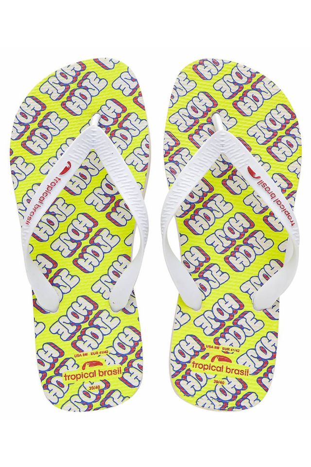 Chinelo-Tropical-Brasil-Frases-Flip-Flop-Branco Chinelo-Tropical-Brasil-Frases-Flip-Flop-Branco