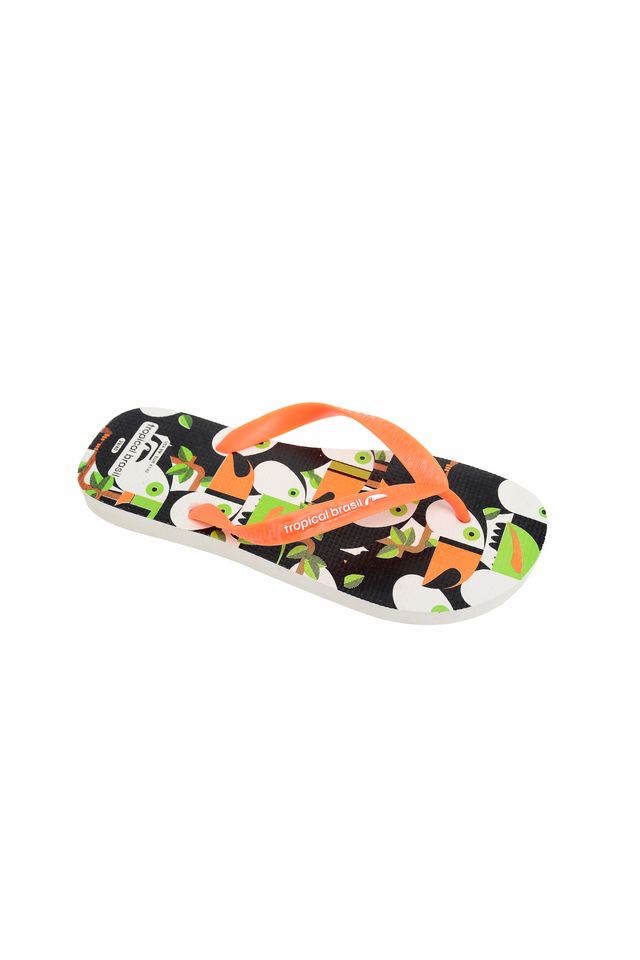 Chinelo-Tropical-Brasil-Ilustracao-Flip-Flop-Branco-Com-Laranja Chinelo-Tropical-Brasil-Ilustracao-Flip-Flop-Branco-Com-Laranja