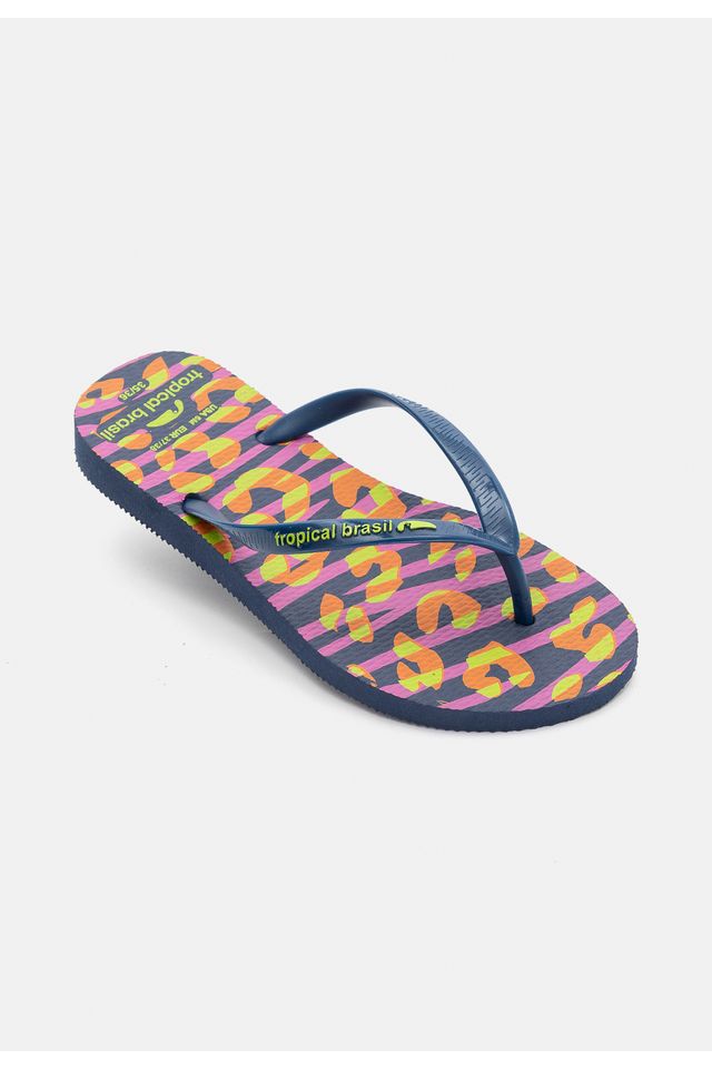 Chinelo-Tropical-Brasil-Estampado-Slim-Azul-Marinho
