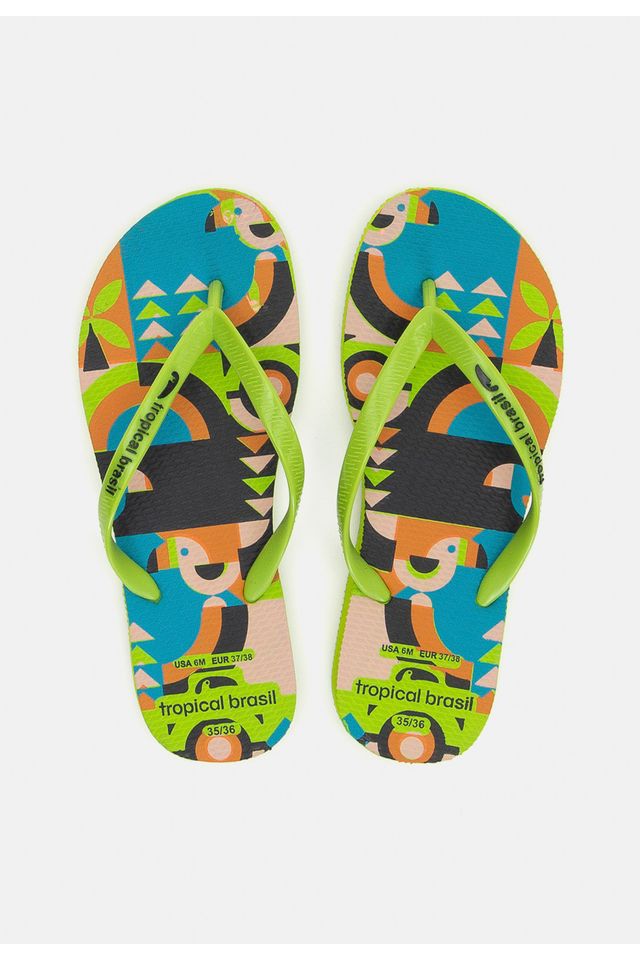 Chinelo-Tropical-Brasil-Estampado-Slim-Verde