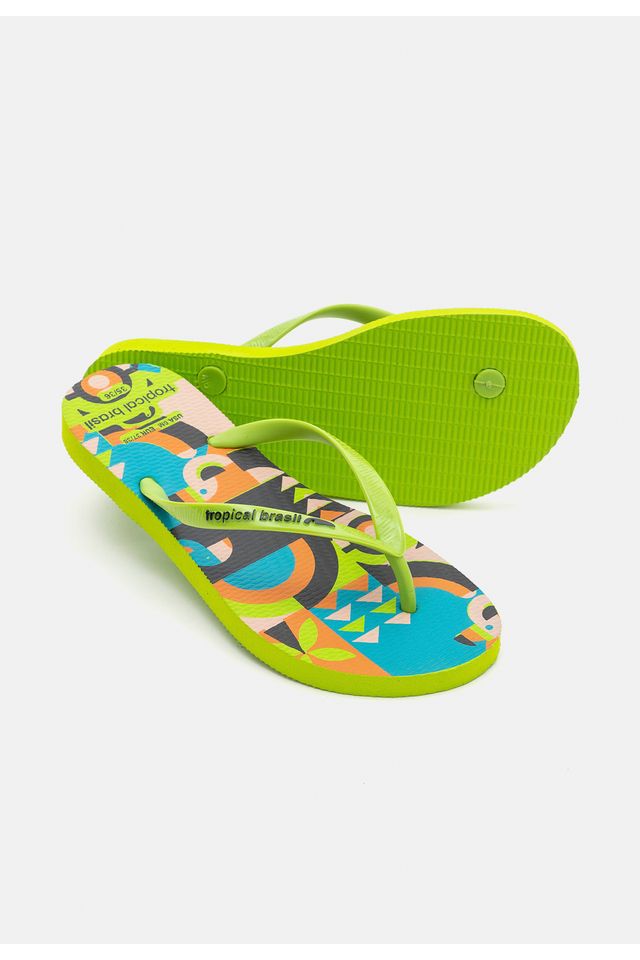 Chinelo-Tropical-Brasil-Estampado-Slim-Verde