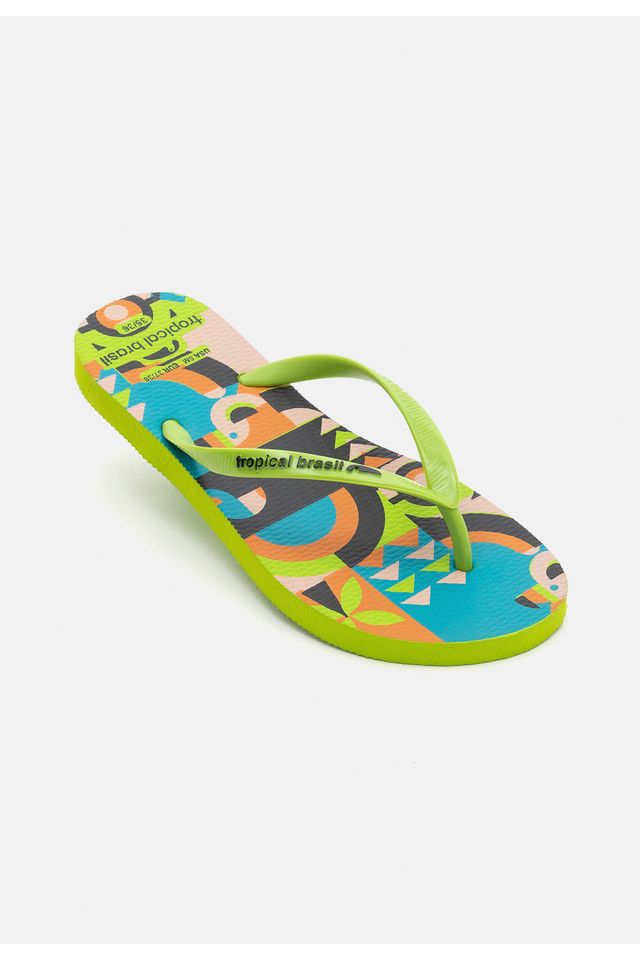 Chinelo-Tropical-Brasil-Estampado-Slim-Verde