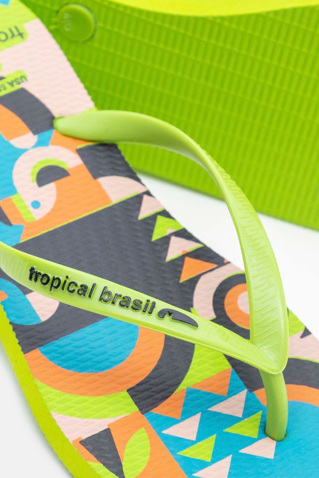 Chinelo-Tropical-Brasil-Estampado-Slim-Verde