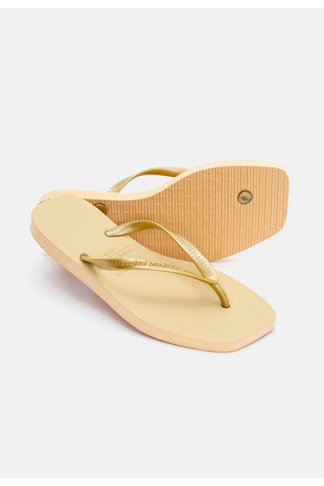 Chinelo-Tropical-Brasil-Quadradinha-Perolado-Dourado