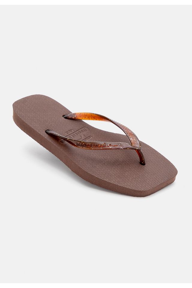 Chinelo-Tropical-Brasil-Quadradinha-Cristal-Marrom-com-Glitter