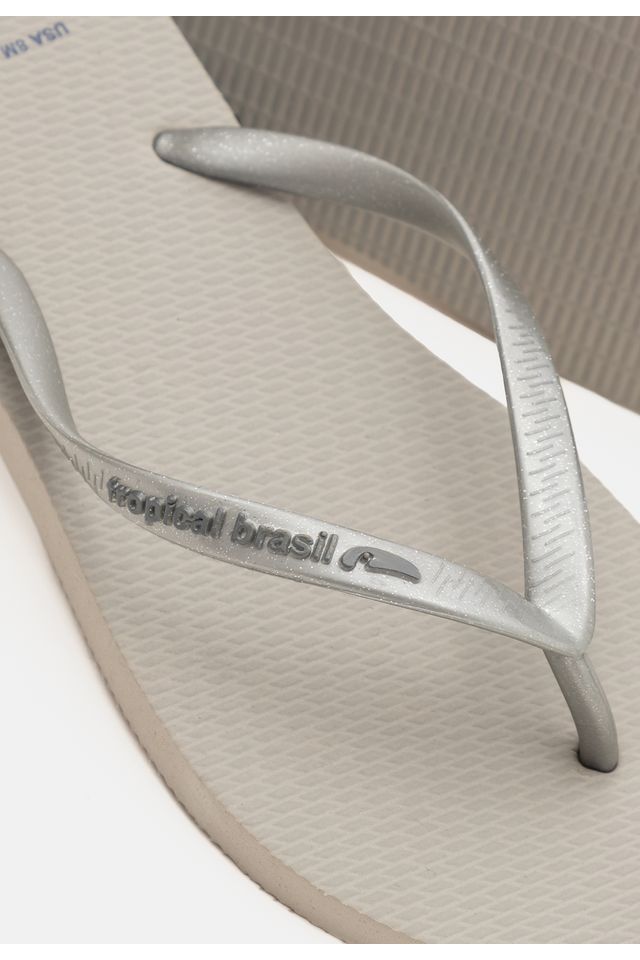 Chinelo-Tropical-Brasil-Perolado-Slim-Prata