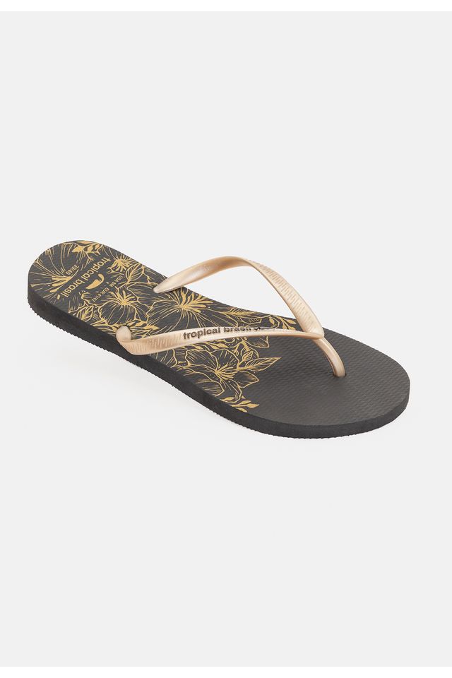 Chinelo-Tropical-Brasil-Estampado-Perolado-Slim-Gold-com-Preto